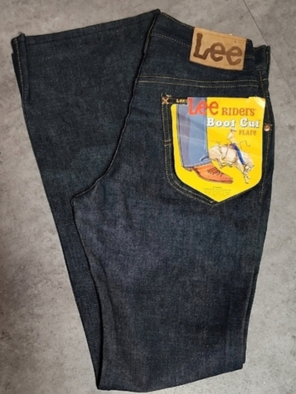 Vintage Lee Riders NWT Made USA High Rise Bootcut Flare Jeans 18 100% Cotton